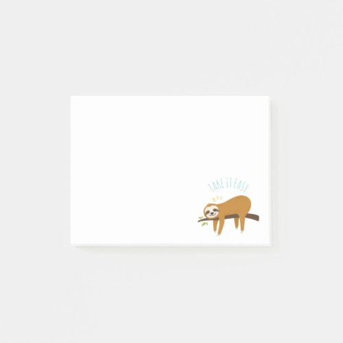 Sweet Napping Sloth Take It Easy   Post_it Notes