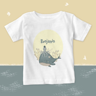 Sweet Nautical Whale Octopus Baby Shower Baby T-Shirt