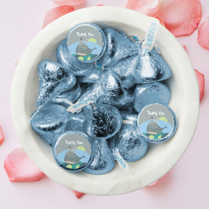 Sweet Nautical Whale Octopus Blue Baby Shower Hershey®'s Kisses®