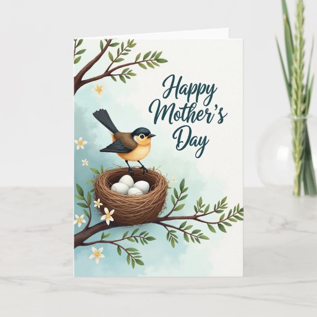 Sweet Nesting Mothers Day Card (Front)