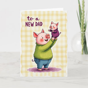 Sweet New Dad Watercolor Card