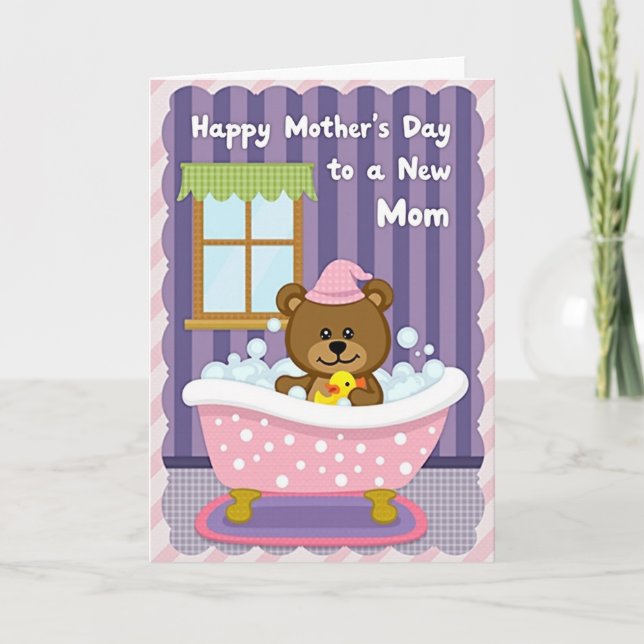 Sweet New Mom Mothers Day Card (Front)