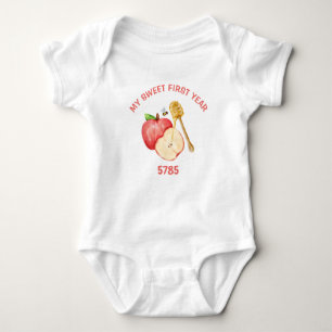 Sweet New Year Rosh Hashanah Apples & Honey Baby Bodysuit