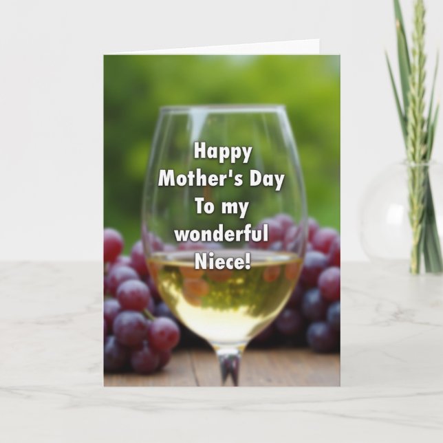 Sweet Niece Mothers Day Grape Card (Front)
