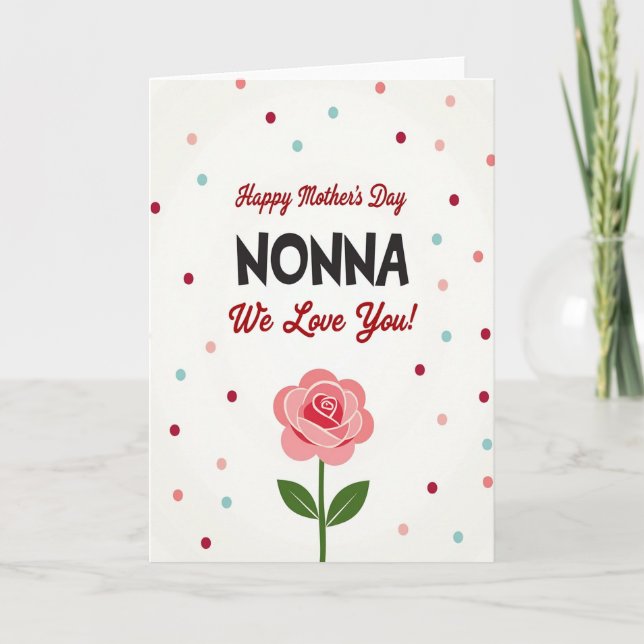 Sweet Nonna Day Floral Card (Front)