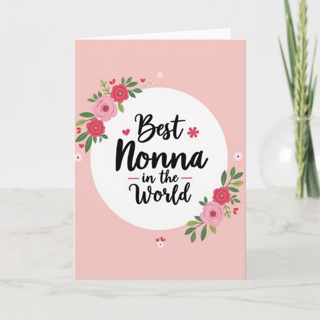 Sweet Nonna Floral Mothers Day Card (Front)