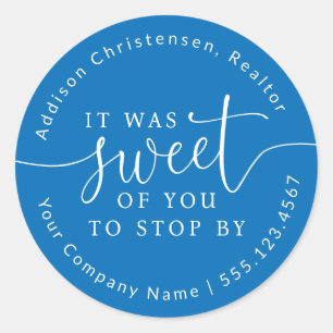 Sweet Of You To Stop By Open House Favor Stickers