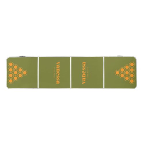 Sweet Olive Minimal Modern Classic Name Beer Pong Table