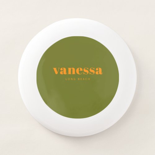 Sweet Olive Minimal Modern Classic Name Wham-O Frisbee