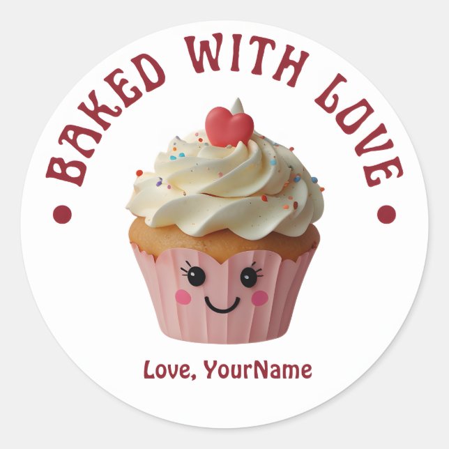 Sweet on You Cute Strawberry Valentine Sticker (Front)