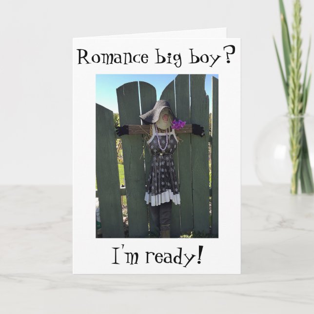 "SWEET ON YOU IS WHAT I AM" FEMALE SCARECROW CARD (Front)