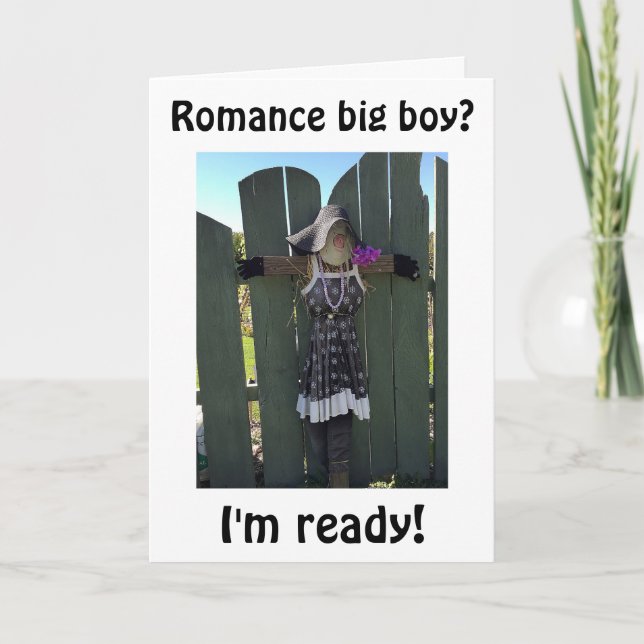 "SWEET ON YOU IS WHAT I AM" FEMALE SCARECROW CARD (Front)