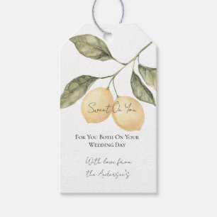 Sweet On You Lemons Wedding Gift Tags