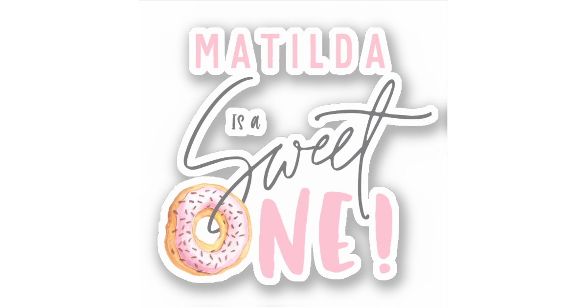 Sweet one 1st birthday sticker | Zazzle