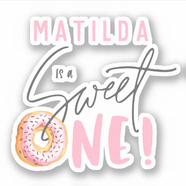 Sweet one 1st birthday sticker | Zazzle