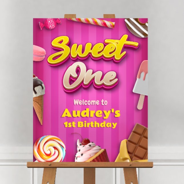 Sweet One - 1st Birthday Welcome Sign (Sweet One - 1st Birthday Welcome Sign)