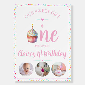 Sweet One 1st Birthday Welcome Sign