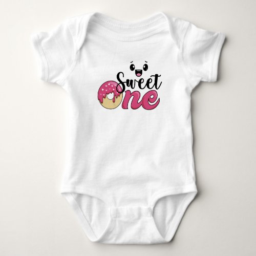 Sweet One Baby Girl First Birthday Baby Bodysuit
