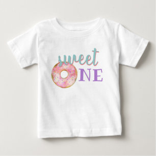 Sweet One Baby Girl First Birthday Outfit Donut T-Shirt