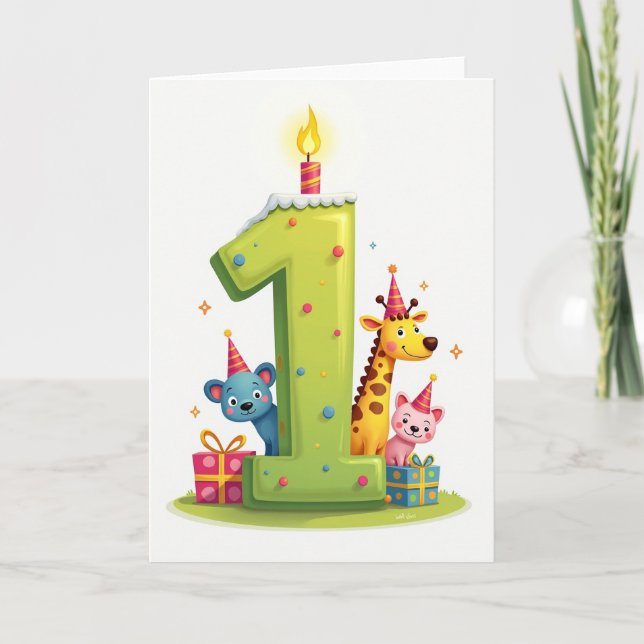 Sweet One Birthday Card (Front)