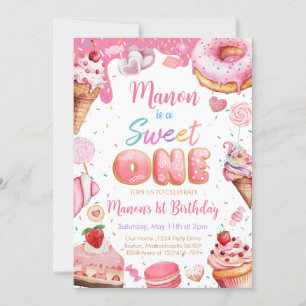 Sweet One Birthday Girl Invitation