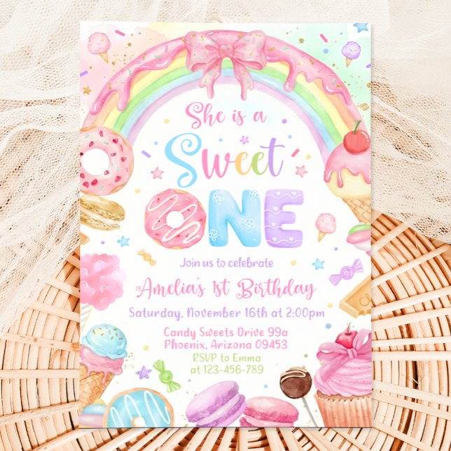 Sweet One Birthday Invitation, 1st Birthday Invite (Creator Uploaded)
