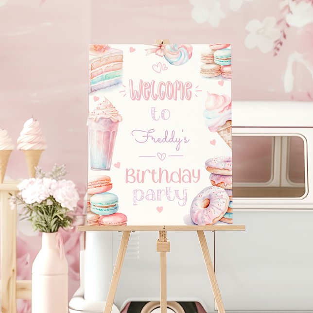 Sweet one birthday party ice cream sweets foam board (Creator Uploaded)