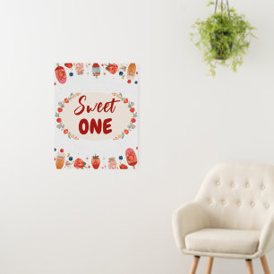 Sweet One Birthday Strawberry Donut Ice Cream 1st Foam Board