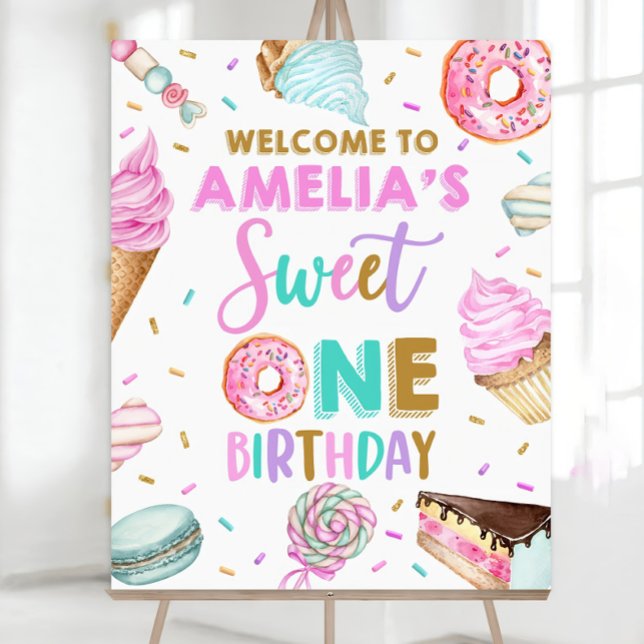Sweet one Birthday welcome sign 1st Birthday Welco (Creator Uploaded)
