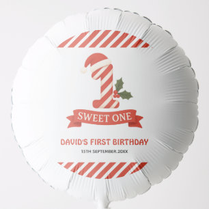 Sweet One Christmas First Birthday Balloon