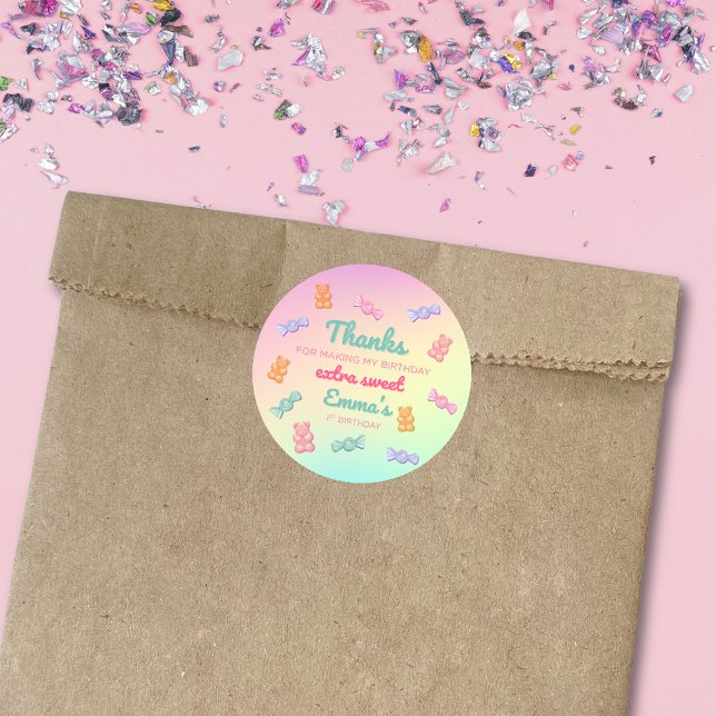 Sweet One  Classic Round Sticker (Creator Uploaded)