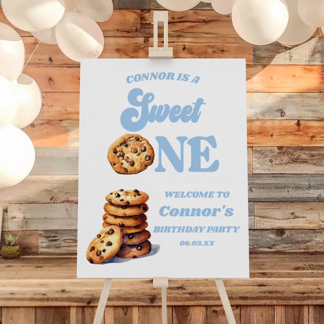 Sweet One Cookies 1st Birthday Party Welcome Sign (Creator Uploaded)