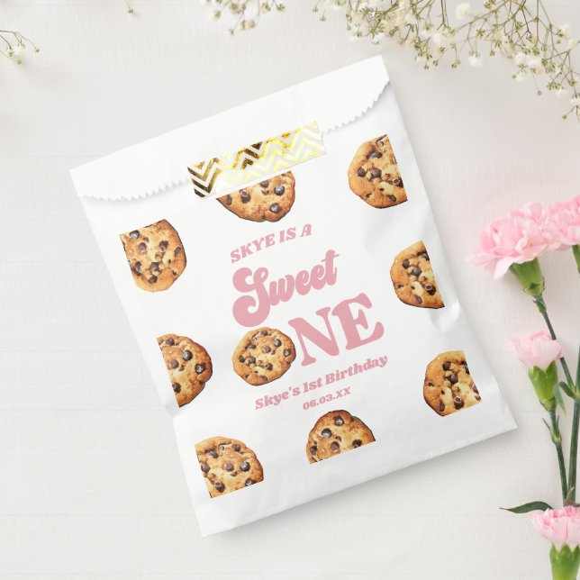 Sweet One Cookies and Milk 1st Birthday Party Favor Bag (Sealed)