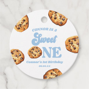 Sweet One Cookies and Milk 1st Birthday Party Favor Tags