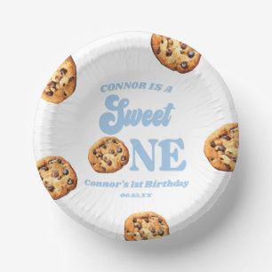 Sweet One Cookies and Milk 1st Birthday Party Paper Bowls