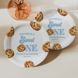 Sweet One Cookies and Milk 1st Birthday Party Paper Plates
