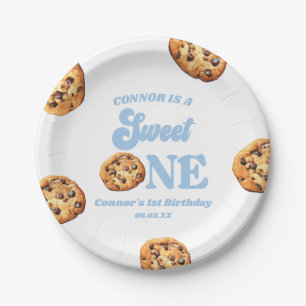 Sweet One Cookies and Milk 1st Birthday Party Paper Plates