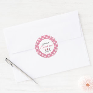 Sweet One Cupcake for 1st Birthday Girl Party Classic Round Sticker