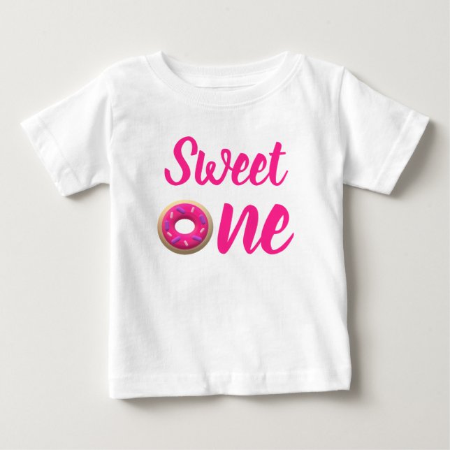 Sweet One Donut 1st Birthday Baby T-Shirt (Front)