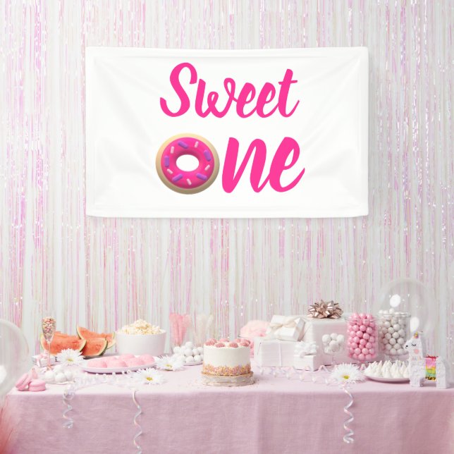 Sweet One Donut 1st Birthday Banner (Party)