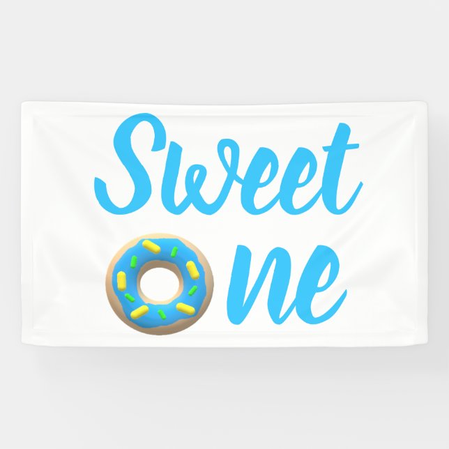 Sweet One Donut 1st Birthday Banner (Horizontal)