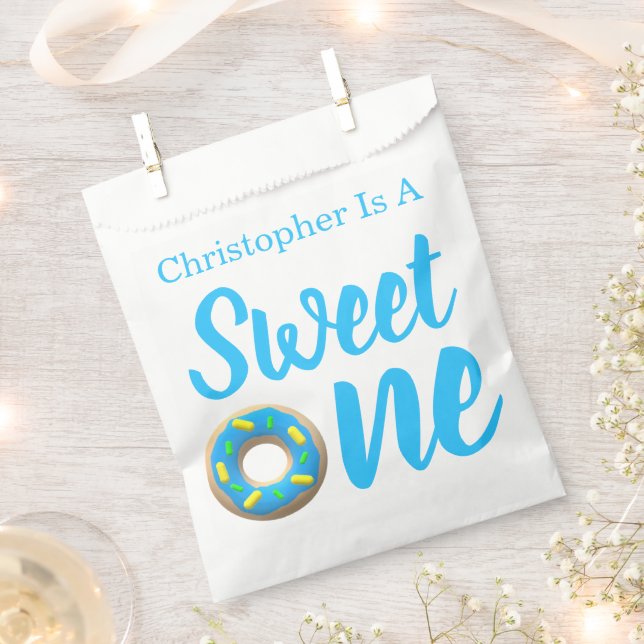 Sweet One Donut 1st Birthday Favor Bag (Clipped)