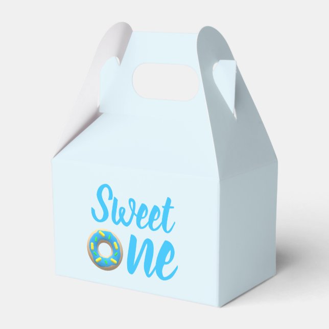 Sweet One Donut 1st Birthday Favor Boxes (Front Side)