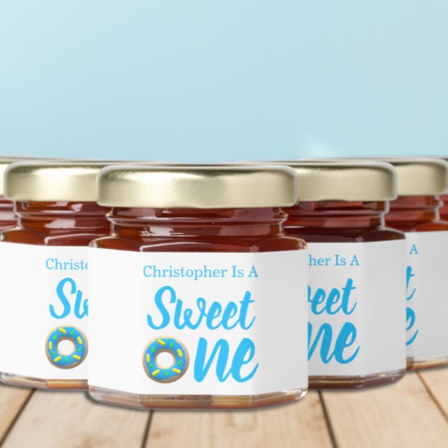 Sweet One Donut 1st Birthday Honey Jar Favors (Creator Uploaded)