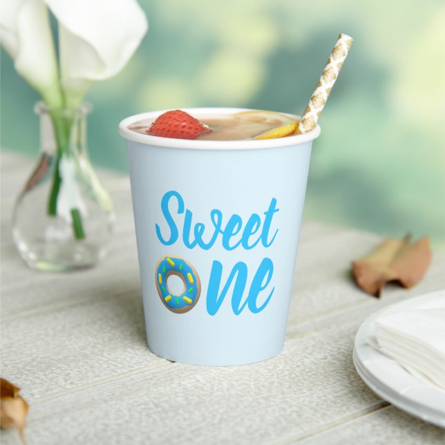 Sweet One Donut 1st Birthday Paper Cups (Insitu)