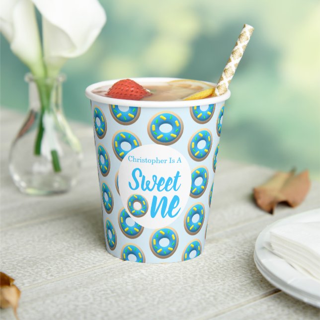 Sweet One Donut 1st Birthday Paper Cups (Insitu)