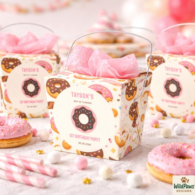 Sweet One Donut 1st Birthday Party | Cute Donut  Favor Boxes (Sweet One Donut 1st Birthday Party | Cute Donut Favor Boxes
)