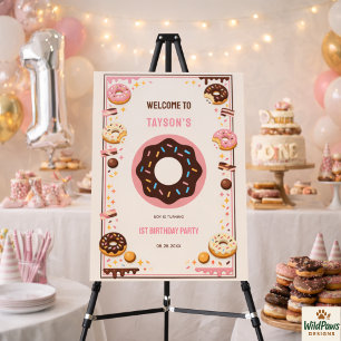 Sweet One Donut 1st Birthday Party   Cute Donut  Foam Board