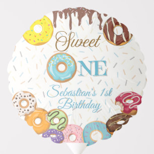 Sweet One Donut First Birthday Party Balloon