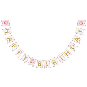 Sweet One Donut Happy Birthday Banner